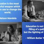 two images of educators portraying the human touch of education