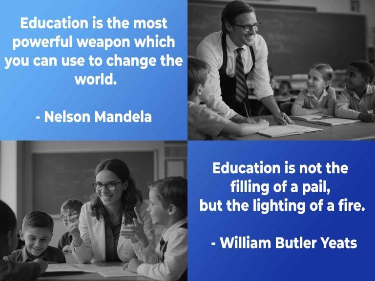 two images of educators portraying the human touch of education